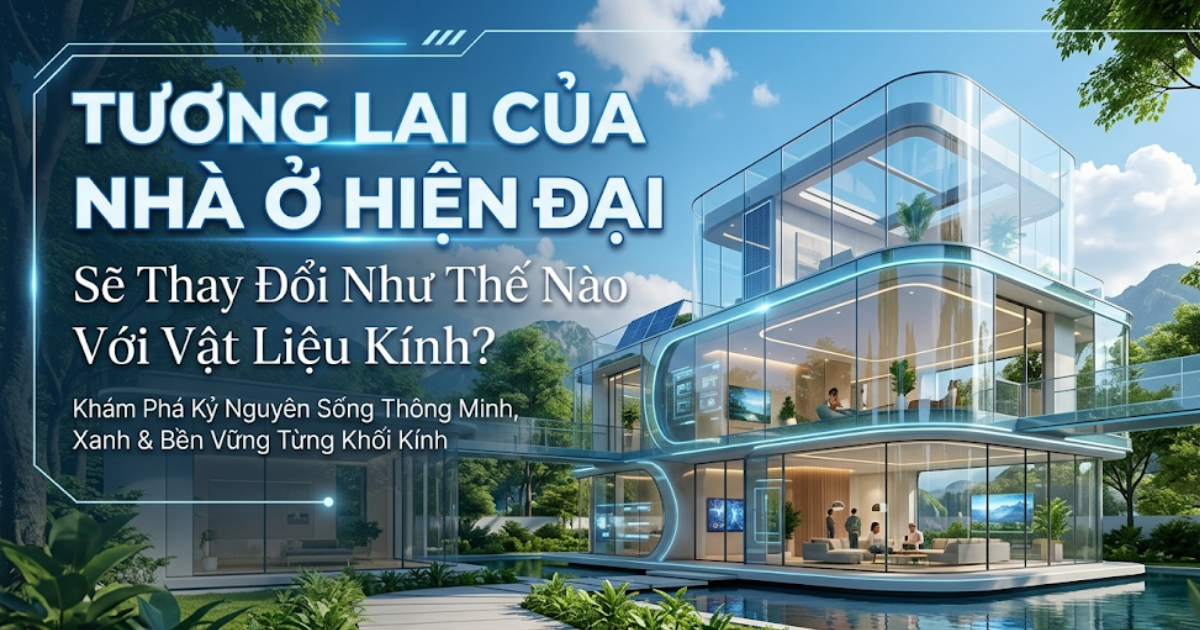Tương lai của nhà ở hiện đại sẽ thay đổi như thế nào với vật liệu kính?
